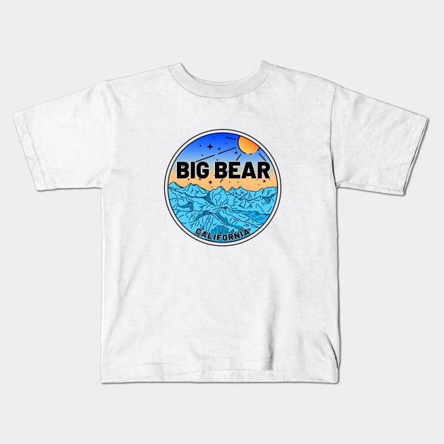 Big Bear Lake California Nevada Skiing Ski Kids T-Shirt by DD2019